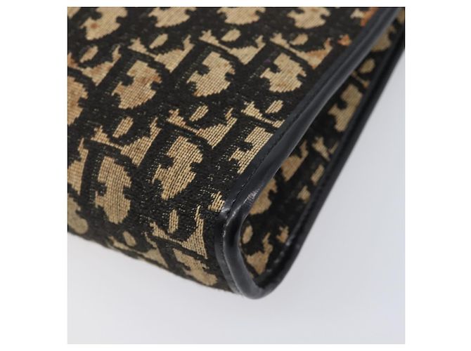 Borsa a tracolla Christian Dior Trotter Canvas Navy Gold Auth 203401 D'oro Blu navy - vista 15