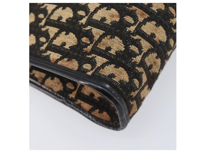 Borsa a tracolla Christian Dior Trotter Canvas Navy Gold Auth 203401 D'oro Blu navy - vista 16
