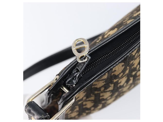 Borsa a tracolla Christian Dior Trotter Canvas Navy Gold Auth 203401 D'oro Blu navy - vista 20