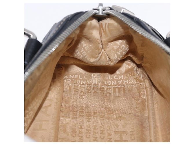 Borsa a Mano CHANEL Pelle Caviar Nero Argento CC Auth 203129V - vista 18