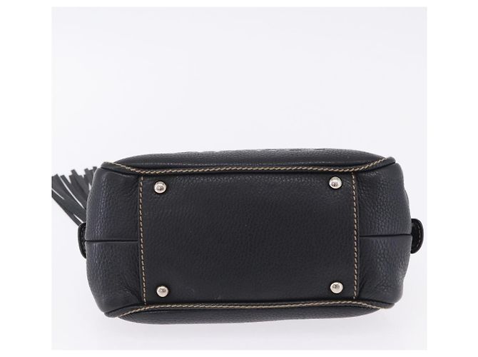 Borsa a Mano CHANEL Pelle Caviar Nero Argento CC Auth 203129V - vista 5