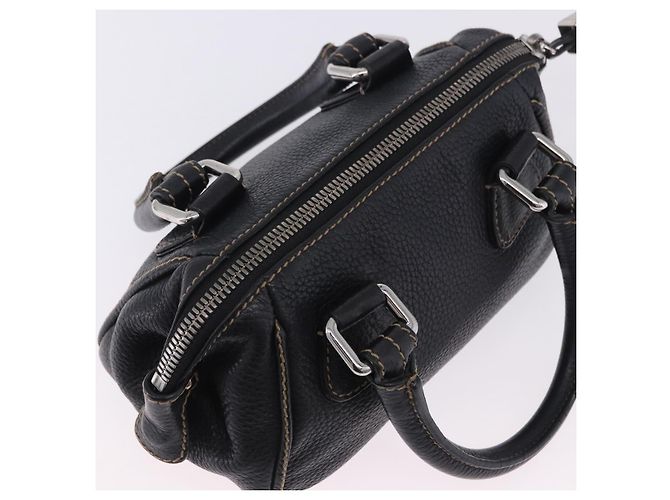 Borsa a Mano CHANEL Pelle Caviar Nero Argento CC Auth 203129V - vista 6