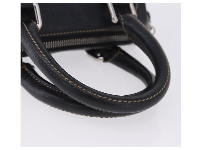 Borsa a Mano CHANEL Pelle Caviar Nero Argento CC Auth 203129V - vista 7