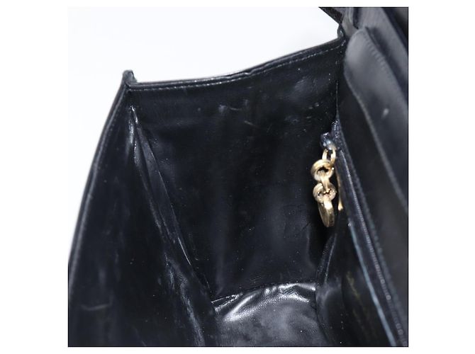 Borsa a tracolla Salvatore Ferragamo in pelle nera e oro Auth 202612 Nero - vista 19