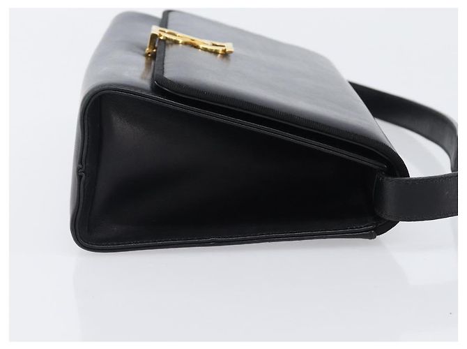 Borsa a tracolla Salvatore Ferragamo in pelle nera e oro Auth 202612 Nero - vista 3