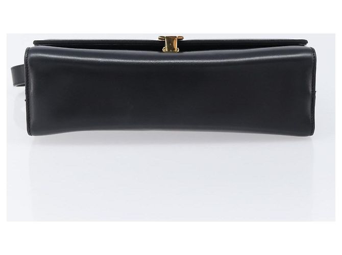 Borsa a tracolla Salvatore Ferragamo in pelle nera e oro Auth 202612 Nero - vista 5