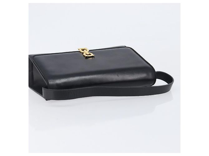 Borsa a tracolla Salvatore Ferragamo in pelle nera e oro Auth 202612 Nero - vista 7