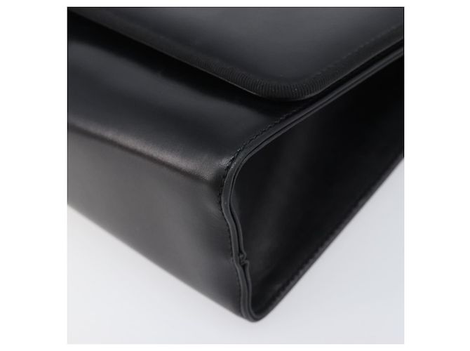 Borsa a tracolla Salvatore Ferragamo in pelle nera e oro Auth 202612 Nero - vista 9