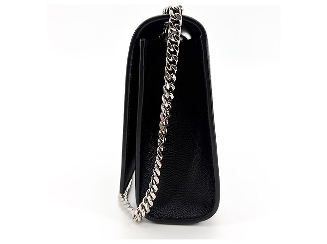 Autre Marque Saint Laurent Kate Crystal Embellished Patent Toy Nero - vista 3