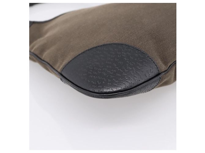 Borsa a tracolla GUCCI Bamboo Jackie Canvas Brown Gold 001 4061 Auth 203473V Marrone D'oro - vista 14