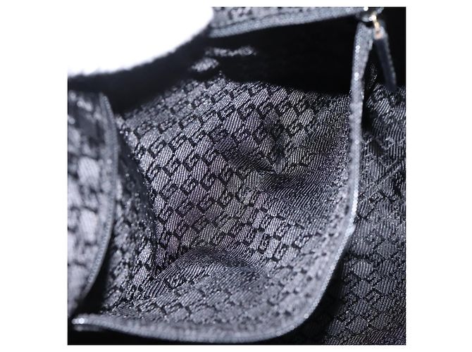 Borsa a tracolla GUCCI Bamboo Jackie Canvas Brown Gold 001 4061 Auth 203473V Marrone D'oro - vista 22