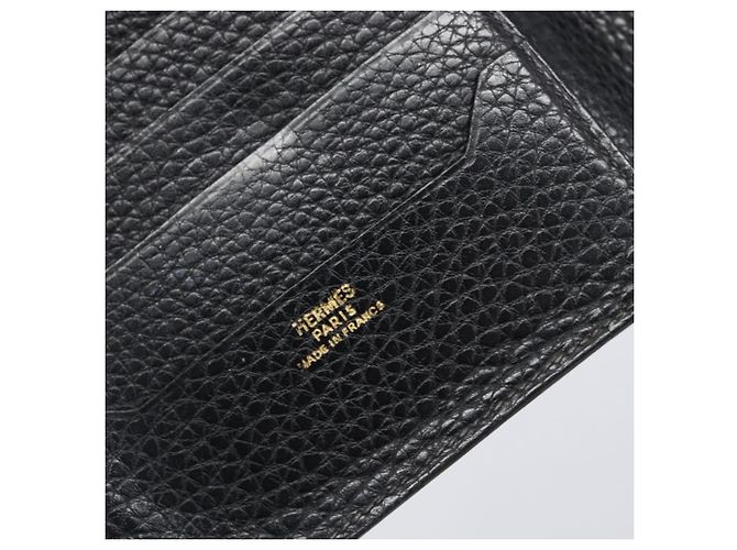 Hermès Cartera HERMES Copernicus de cuero negro Auth 200737 - vista 17