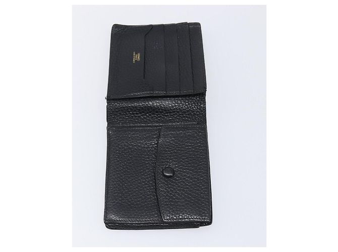 Hermès Cartera HERMES Copernicus de cuero negro Auth 200737 - vista 8