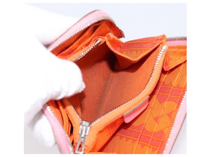 Hermès HERMES Azap Silk In Wallet Leather Pink Silver Auth 202722 Plata Rosa - vista 11