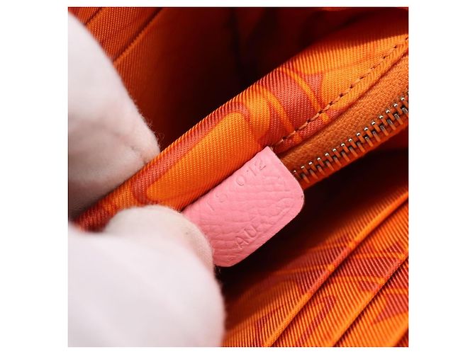 Hermès HERMES Azap Silk In Wallet Leather Pink Silver Auth 202722 Plata Rosa - vista 12