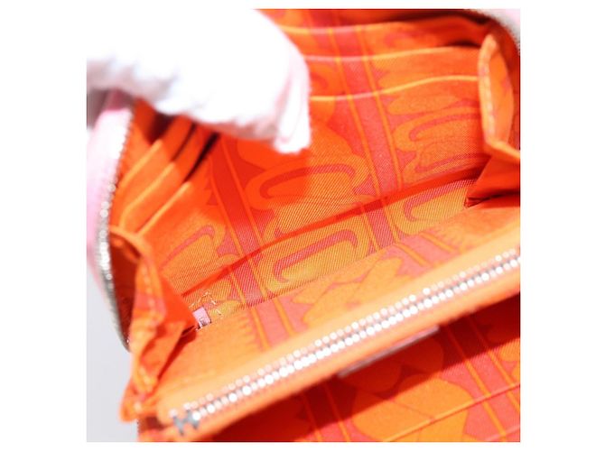 Hermès HERMES Azap Silk In Wallet Leather Pink Silver Auth 202722 Plata Rosa - vista 20