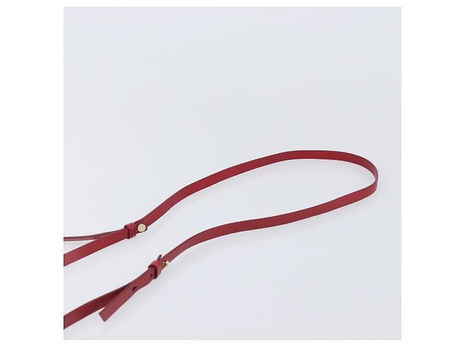 Borsa a tracolla PRADA Saffiano Red Gold Tone Auth ka6160 Rosso - vista 14