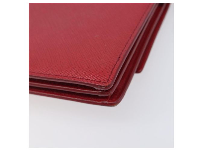Borsa a tracolla PRADA Saffiano Red Gold Tone Auth ka6160 Rosso - vista 16
