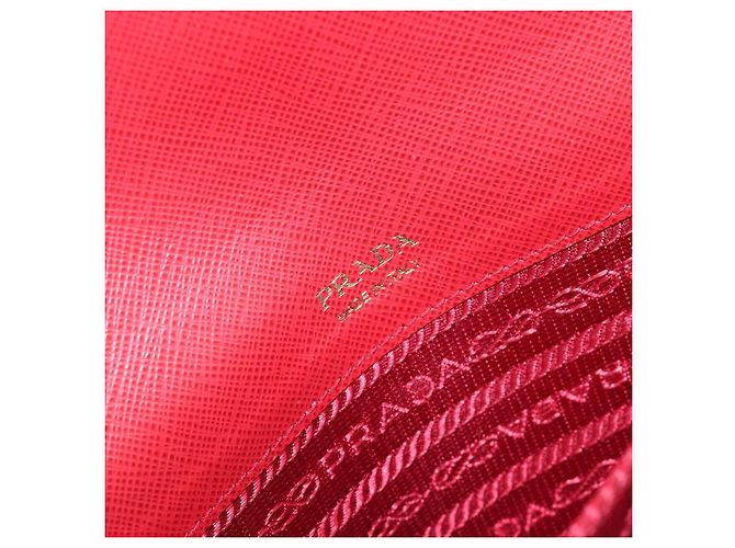 Borsa a tracolla PRADA Saffiano Red Gold Tone Auth ka6160 Rosso - vista 19