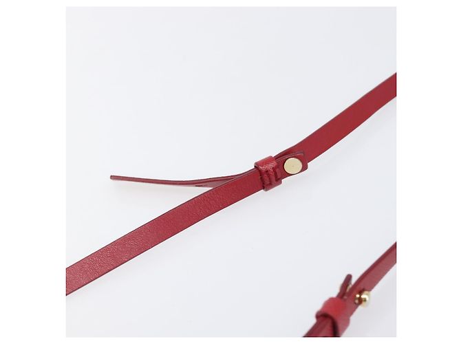 Borsa a tracolla PRADA Saffiano Red Gold Tone Auth ka6160 Rosso - vista 8