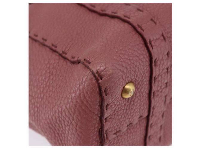 FENDI Celeria Shopper Leder Rosa Gold Auth 203204 Pink Golden - Ansicht 17