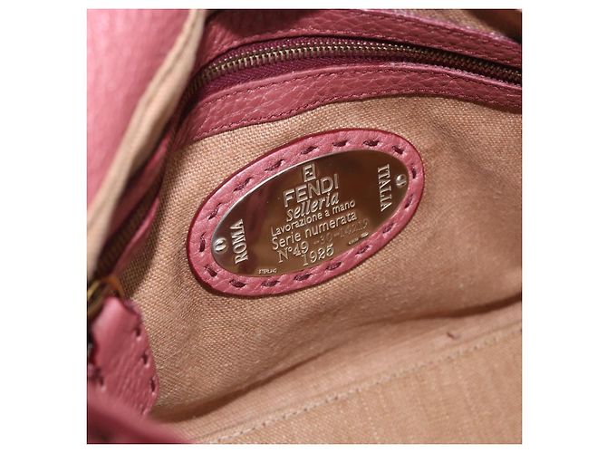 FENDI Celeria Shopper Leder Rosa Gold Auth 203204 Pink Golden - Ansicht 26