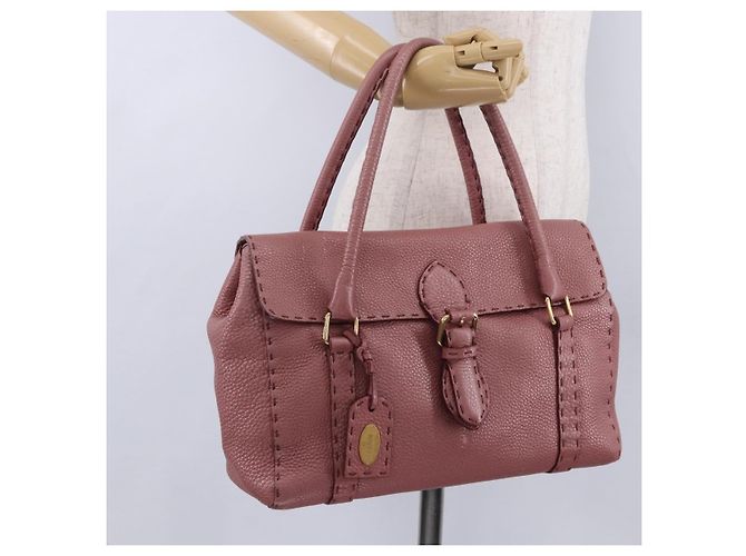 FENDI Celeria Shopper Leder Rosa Gold Auth 203204 Pink Golden - Ansicht 31