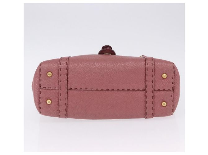 FENDI Celeria Shopper Leder Rosa Gold Auth 203204 Pink Golden - Ansicht 6