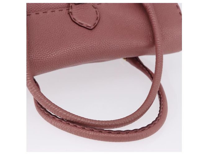 FENDI Celeria Shopper Leder Rosa Gold Auth 203204 Pink Golden - Ansicht 8