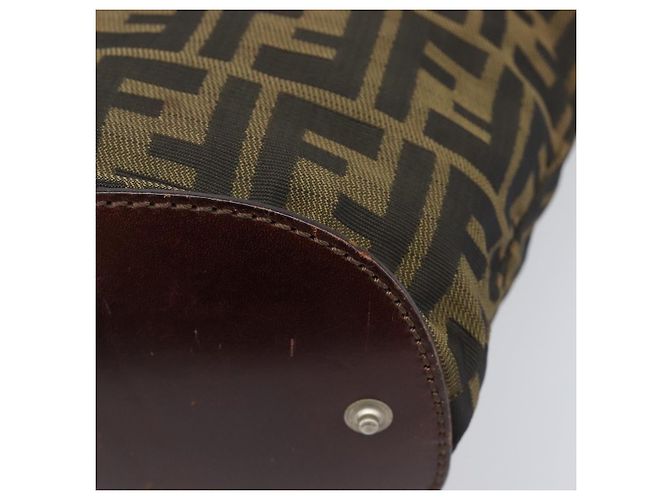 Borsa a mano FENDI Zucca Canvas Nero Marrone Auth 202954 - vista 16