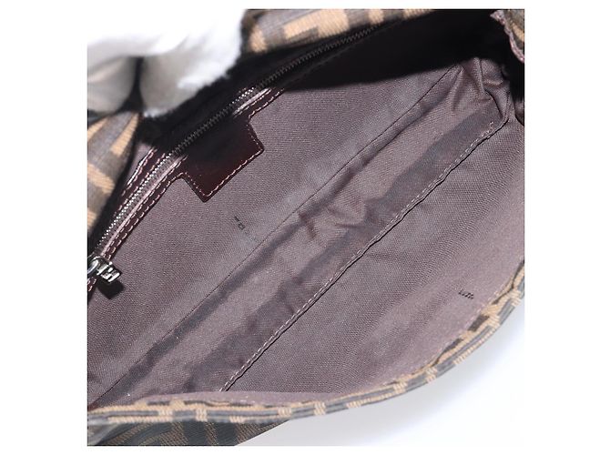 FENDI Zucca Canvas Mamma Baguette Schultertasche Braun Schwarz Auth BA15632V - Ansicht 11