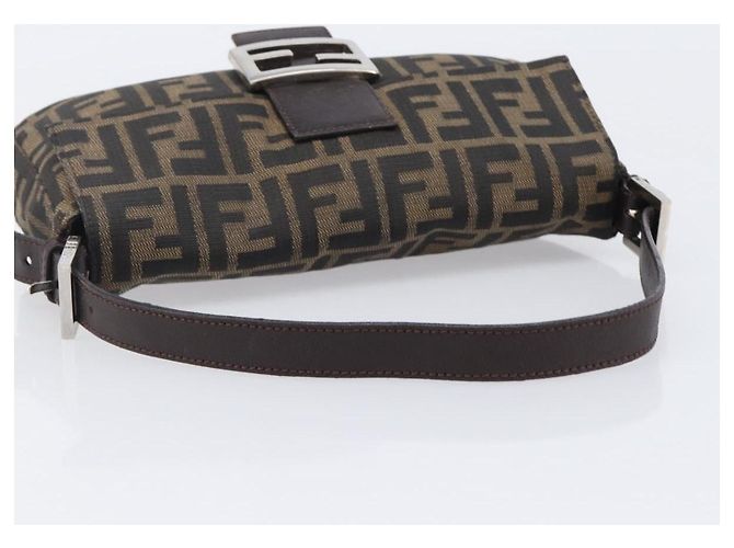 FENDI Zucca Canvas Mamma Baguette Schultertasche Braun Schwarz Auth BA15632V - Ansicht 7