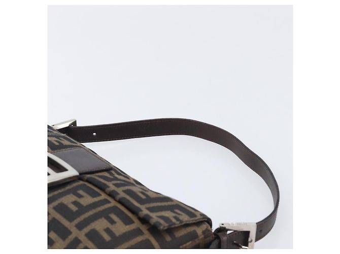FENDI Zucca Canvas Mamma Baguette Schultertasche Braun Schwarz Auth BA15632V - Ansicht 8