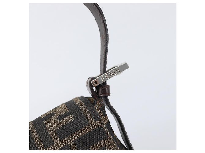 FENDI Zucca Canvas Mamma Baguette Schultertasche Braun Schwarz Auth BA15632V - Ansicht 9