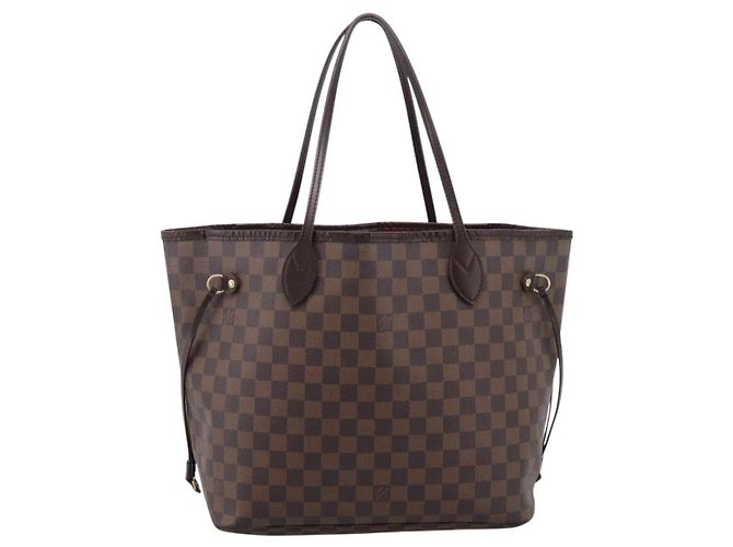 Borsa Tote LOUIS VUITTON Damier Ebene Neverfull MM N51105 LV Auth 203271A - vista 13