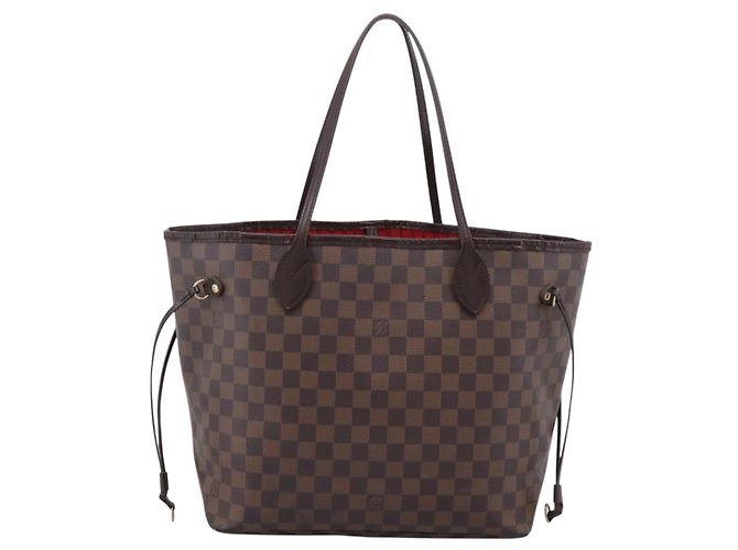 Borsa Tote LOUIS VUITTON Damier Ebene Neverfull MM N51105 LV Auth 203271A - vista 2