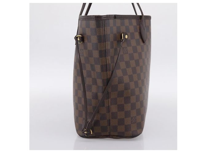 Borsa Tote LOUIS VUITTON Damier Ebene Neverfull MM N51105 LV Auth 203271A - vista 3