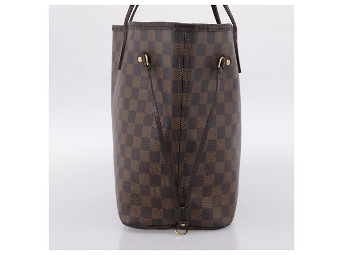 Borsa Tote LOUIS VUITTON Damier Ebene Neverfull MM N51105 LV Auth 203271A - vista 4