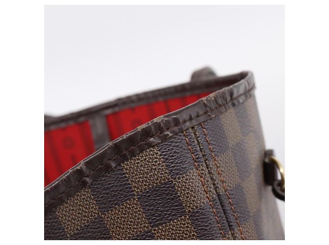 Borsa Tote LOUIS VUITTON Damier Ebene Neverfull MM N51105 LV Auth 203271A - vista 9