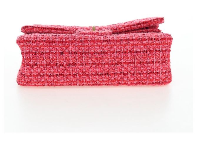 Borsa a tracolla CHANEL Chain Matelasse 2.55 Tweed Pink Gold CC Auth 203324SM Rosa D'oro - vista 5