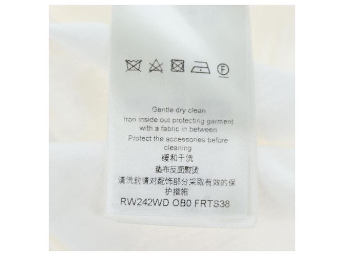 LOUIS VUITTON Camiseta de manga corta de algodón "XS" Blanco Tono Dorado LV Auth 202321M - vista 14