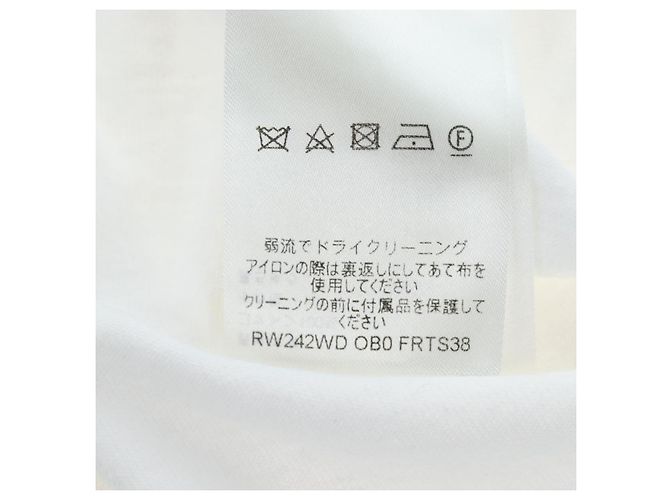 LOUIS VUITTON Camiseta de manga corta de algodón "XS" Blanco Tono Dorado LV Auth 202321M - vista 17