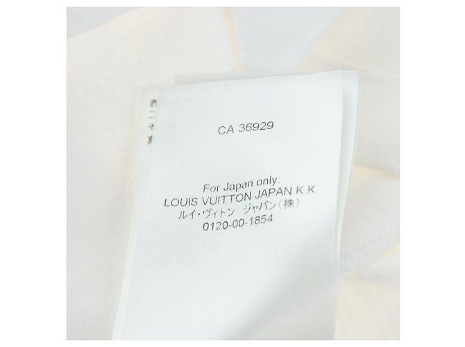 LOUIS VUITTON Camiseta de manga corta de algodón "XS" Blanco Tono Dorado LV Auth 202321M - vista 18