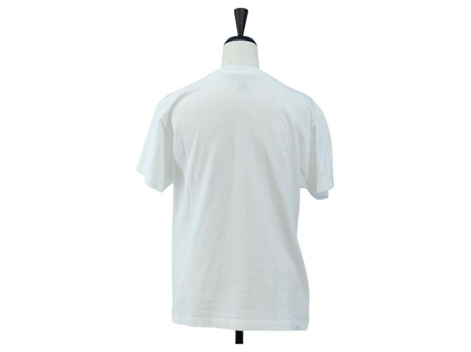 LOUIS VUITTON Camiseta de manga corta de algodón "XS" Blanco Tono Dorado LV Auth 202321M - vista 2