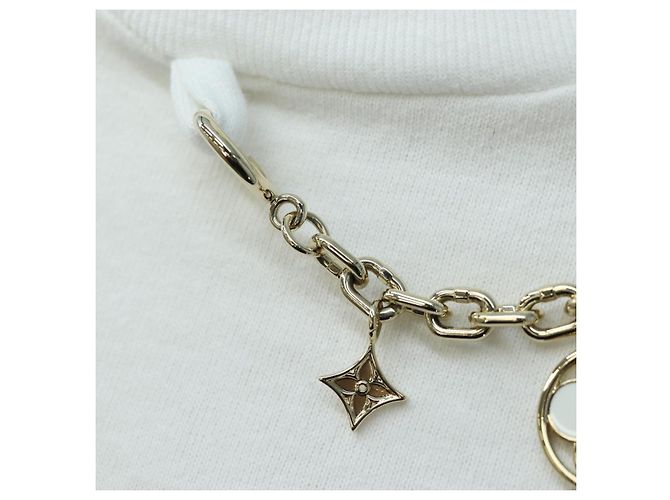 LOUIS VUITTON Camiseta de manga corta de algodón "XS" Blanco Tono Dorado LV Auth 202321M - vista 7