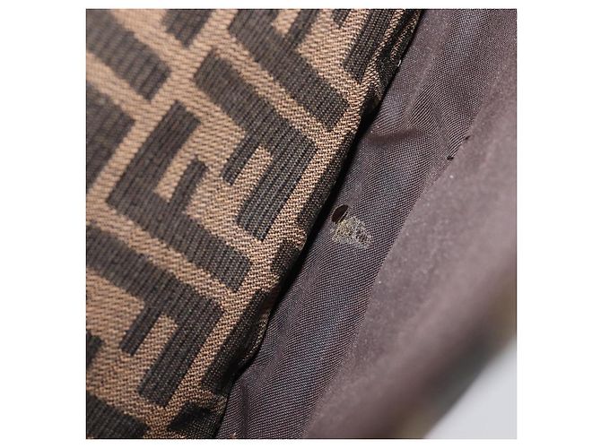 FENDI Zucca Canvas Mamma Baguette Schultertasche Braun Schwarz Auth 200697A - Ansicht 11