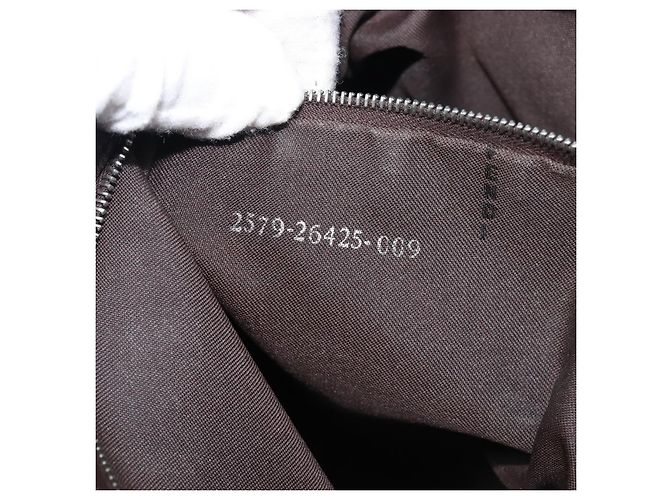 FENDI Zucca Canvas Mamma Baguette Schultertasche Braun Schwarz Auth 200697A - Ansicht 12