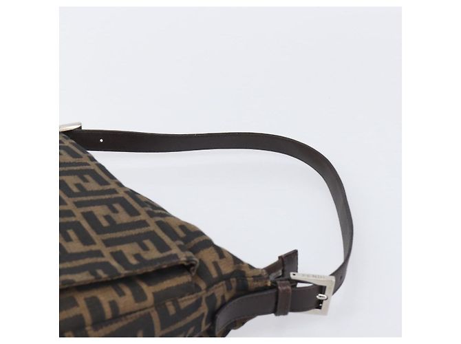 FENDI Zucca Canvas Mamma Baguette Schultertasche Braun Schwarz Auth 200697A - Ansicht 14