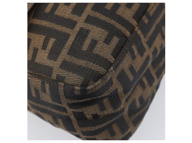FENDI Zucca Canvas Mamma Baguette Schultertasche Braun Schwarz Auth 200697A - Ansicht 16