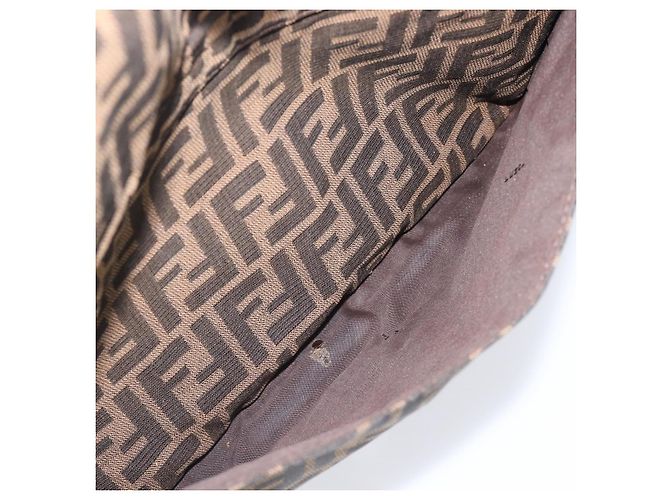 FENDI Zucca Canvas Mamma Baguette Schultertasche Braun Schwarz Auth 200697A - Ansicht 28